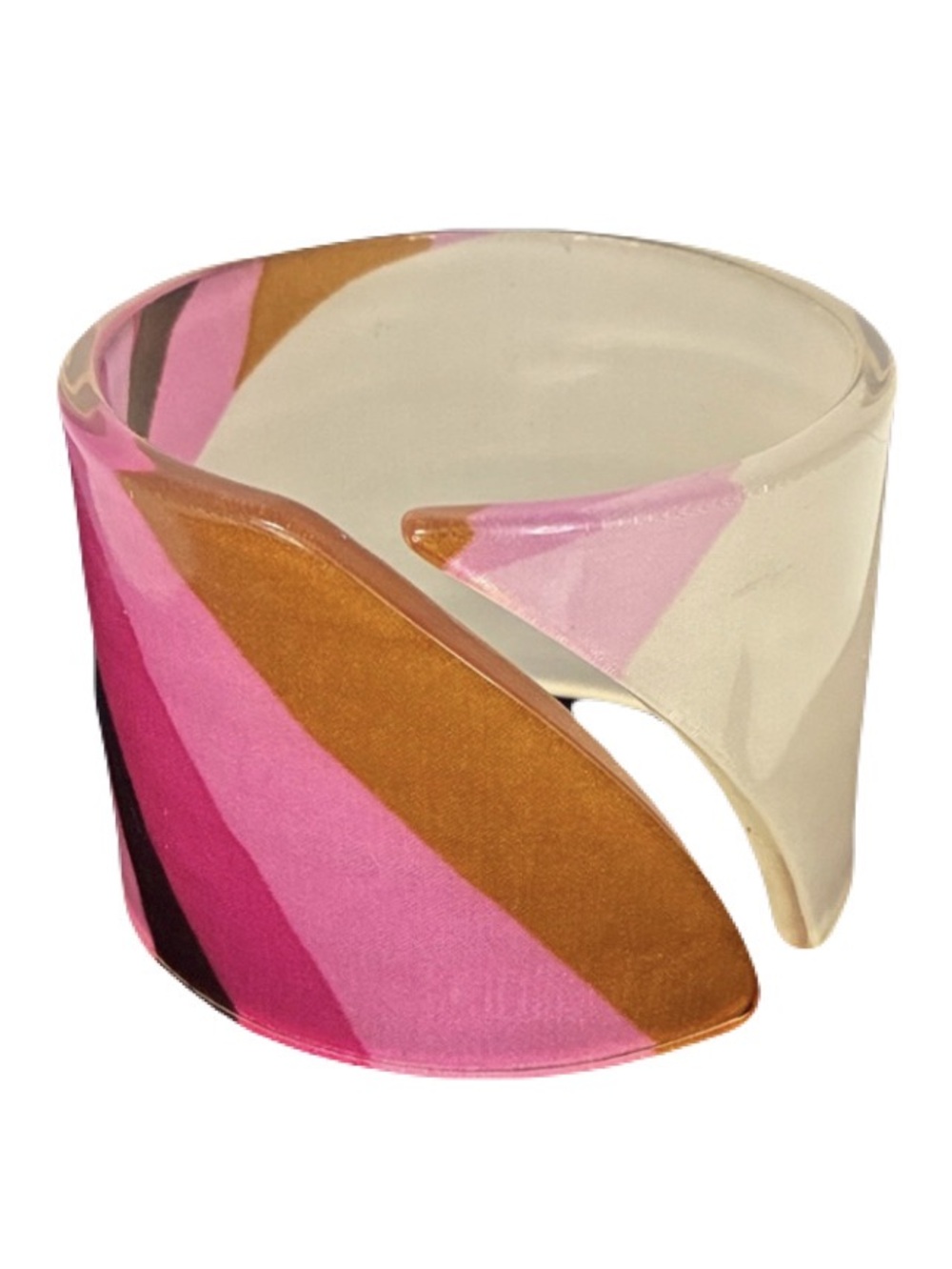 RARE Sanalitro Milano Lucite cuff bracelet.